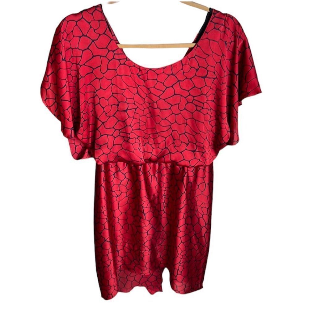 ❤️BCBGenerations Red/Black Ruffle Mini Valentines dress Size 8